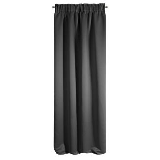 Zasłona gotowa na taśmie LOGAN 135x270 Eurofirany czarna