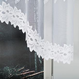 Firanka żakardowa gotowa na żabki BASTIA 250x120 biała