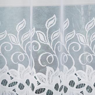 Firanka żakardowa gotowa na żabki BASTIA 250x120 biała