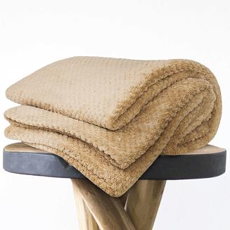 Koc narzuta z mikrofibry Monte 150x200 beżowy