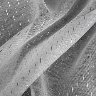 Firana gotowa na przelotkach LOARA 300x250 Eurofirany białoa srebrny nadruk