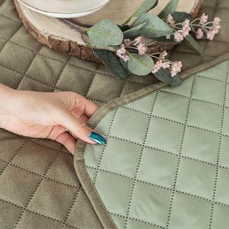 Narzuta dekoracyjna JODEŁKA 220x240 pikowana szarozielona