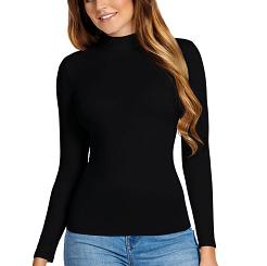 Bluzka damska z półgolfem RESTA czarna