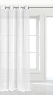 Firana gotowa na przelotkach LUNA 140x250 biała