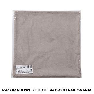 Poszewka dekoracyjna MISIACZEK 40x40 welwetowa biała śpiący miś