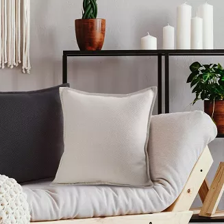 Poszewka dekoracyjna LUNA 45x45 Eurofirany kremowa żakardowy wzór