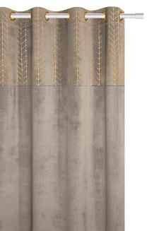 Ciemno Beżowa Zasłona Welurowa 140x250 Nord