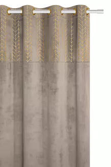 Ciemno Beżowa Zasłona Welurowa 140x250 Nord
