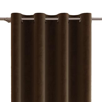 Zasłona gotowa na przelotkach VELVI 140x240 brązowa