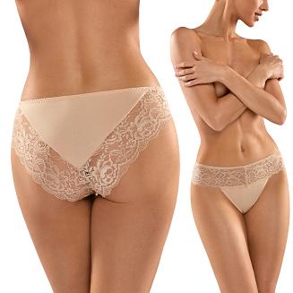 Figi damskie z koronką Babell kod 135 beżowe