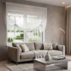 Firana gotowa na taśmie BUENA 140x120 Eurofirany biały