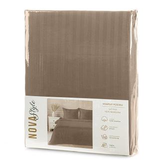 Pościel satynowa VERA 220x200 Eurofirany brązowy