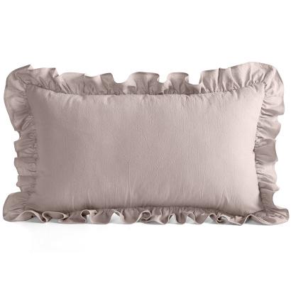 Poszewka dekoracyjna FALBANKA 30x50 Eurofirany pudrowa  obszyta falbaną