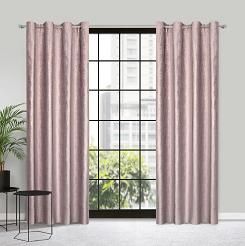 Zasłona gotowa na przelotkach MARSALA 140x250 Eurofirany różowy/szampański