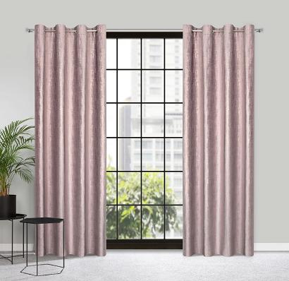 Zasłona gotowa na przelotkach MARSALA 140x250 Eurofirany różowo/szampańska