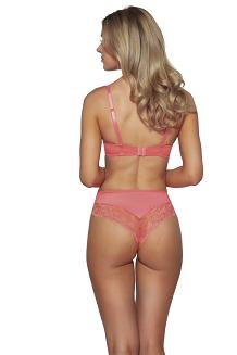 Biustonosz z koronką Push Up AV 2073 koralowy