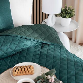 Narzuta dekoracyjna JODEŁKA 170x210 pikowana butelkowa