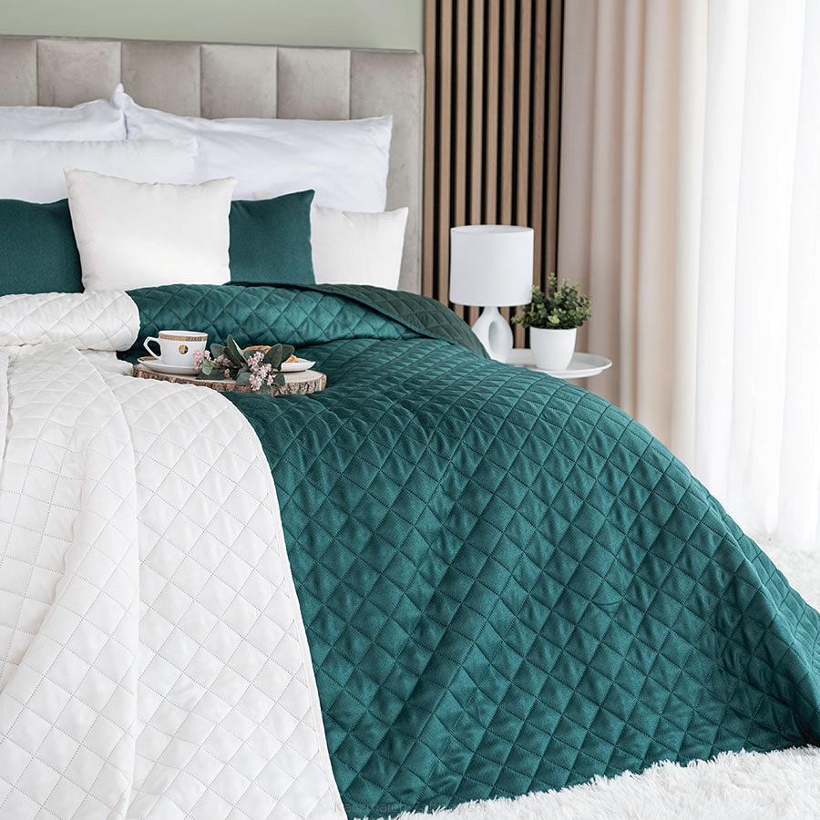 Narzuta dekoracyjna JODEŁKA 170x210 pikowana butelkowa