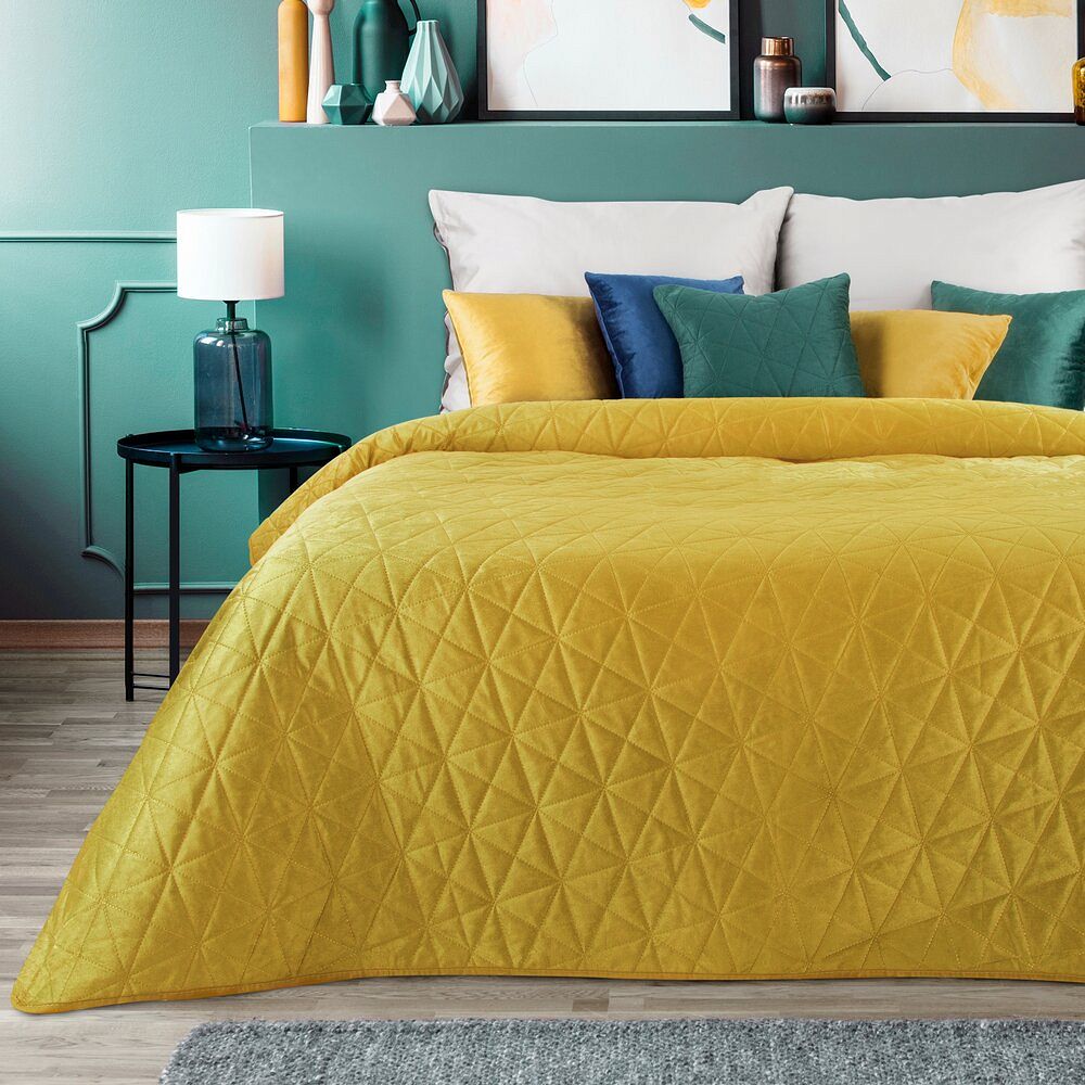 Narzuta dekoracyjna LUIZ 170x210 musztardowy