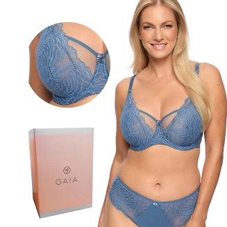 Biustonosz balkonetka z koronką Soft Jessia 1229 miękki niebieski