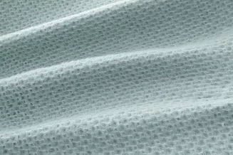Koc bawełniano-akrylowy PURE 150x200 miętowy jacquard gofrowy wzór z frędzlami
