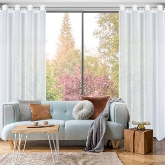 Firana gotowa na przelotkach ARLETA Eurofirany biały