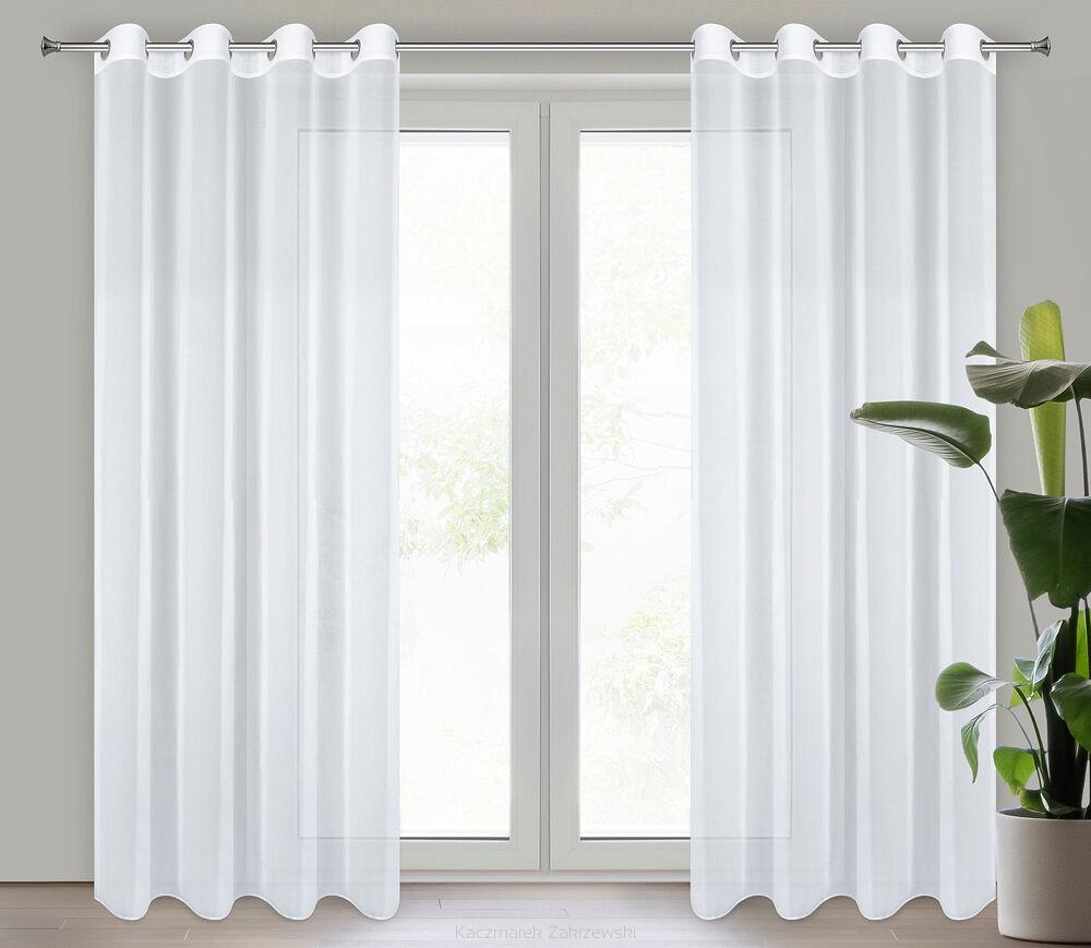 Firana gotowa na przelotkach ARLETA Eurofirany biały