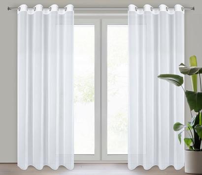 Firana gotowa na przelotkach ARLETA 135x270 Eurofirany biała gładka