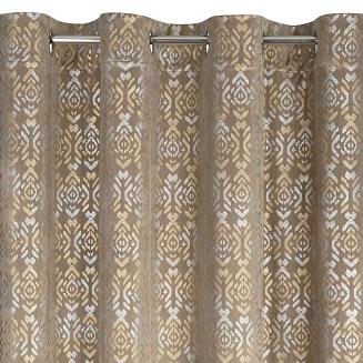 Zasłona gotowa na przelotkach LAURA 140x250 Eurofirany beżowy/złoty