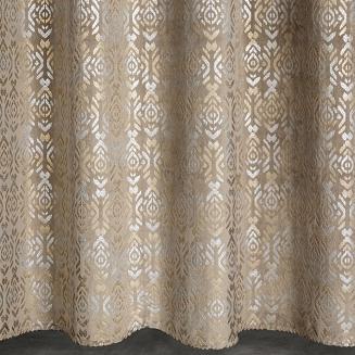 Zasłona gotowa na przelotkach LAURA 140x250 Eurofirany beżowy/złoty