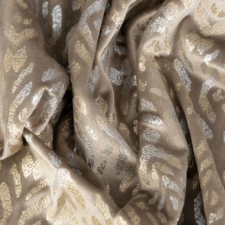 Zasłona gotowa na przelotkach LAURA 140x250 Eurofirany beżowy/złoty