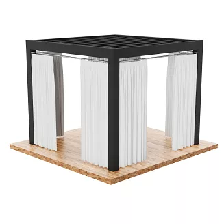 Zasłona gotowa na taśmie GARDENIA 140x220 wodoodporna ogrodowa biała