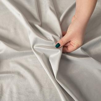 Zasłona gotowa na przelotkach VELVI 140x230 pastelowa szara