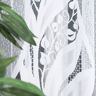 Firanka żakardowa gotowa na żabki MELANIA 300x160 biała