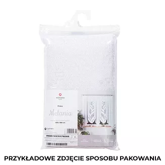 Firanka żakardowa gotowa na żabki MELANIA 300x160 biała