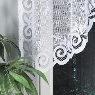 Firanka żakardowa gotowa na żabki RENATA 250x120 biała