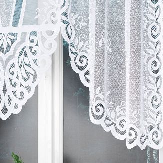Firanka żakardowa gotowa na żabki RENATA 250x120 biała