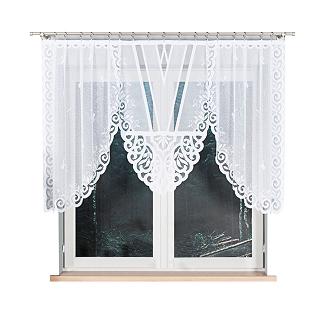 Firanka żakardowa gotowa na żabki RENATA 250x120 biała