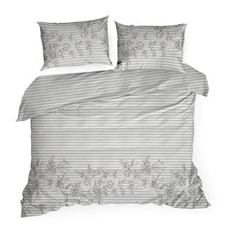 Pościel bawełniana renforce SARA 140x200 Eurofirany jasnopopielaty