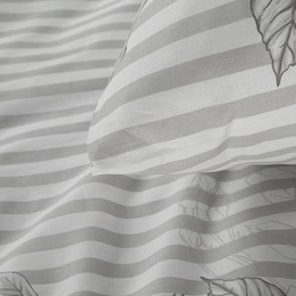 Pościel bawełniana renforce SARA 140x200 Eurofirany jasnopopielaty