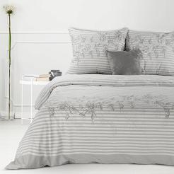 Pościel bawełniana renforce SARA 140x200 Eurofirany jasnopopielaty