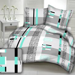 Pościel z kory 160x200 wzór miętowe klawisze