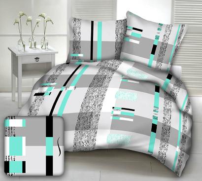 Pościel z kory 160x200 wzór miętowe klawisze