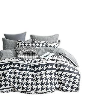 Pościel satynowa 160x200 wzór kurza stopka