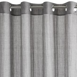 Zasłona gotowa na przelotkach ZUHAL 140x250 Eurofirany szary