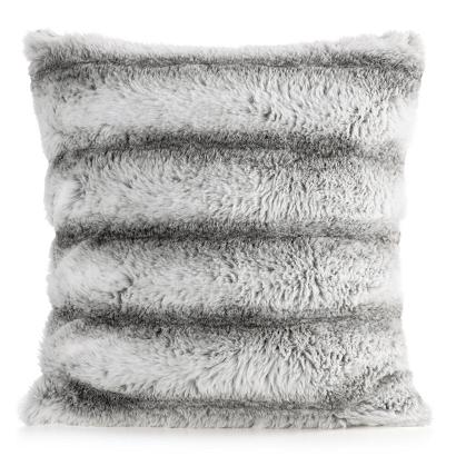 Poszewka dekoracyjna LUCY 45x45 Eurofirany stalowa puszysta a'la futro