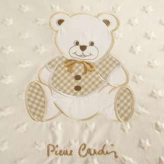 Koc Pierre Cardin BABY4 80x110 Pierre Cardin Eurofirany beżowy biały gwiazdki miś