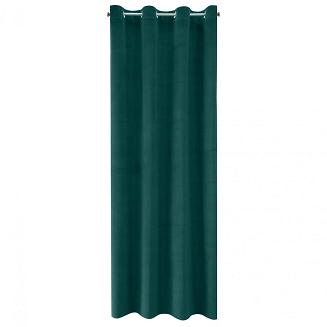 Zasłona gotowa na przelotkach MILO 140x250 Eurofirany ciemnozielona