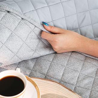 Narzuta dekoracyjna MOLLY 170x210cm pikowana strukuralna jasnoszara