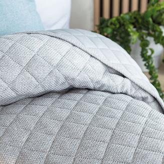 Narzuta dekoracyjna MOLLY 170x210cm pikowana strukuralna jasnoszara